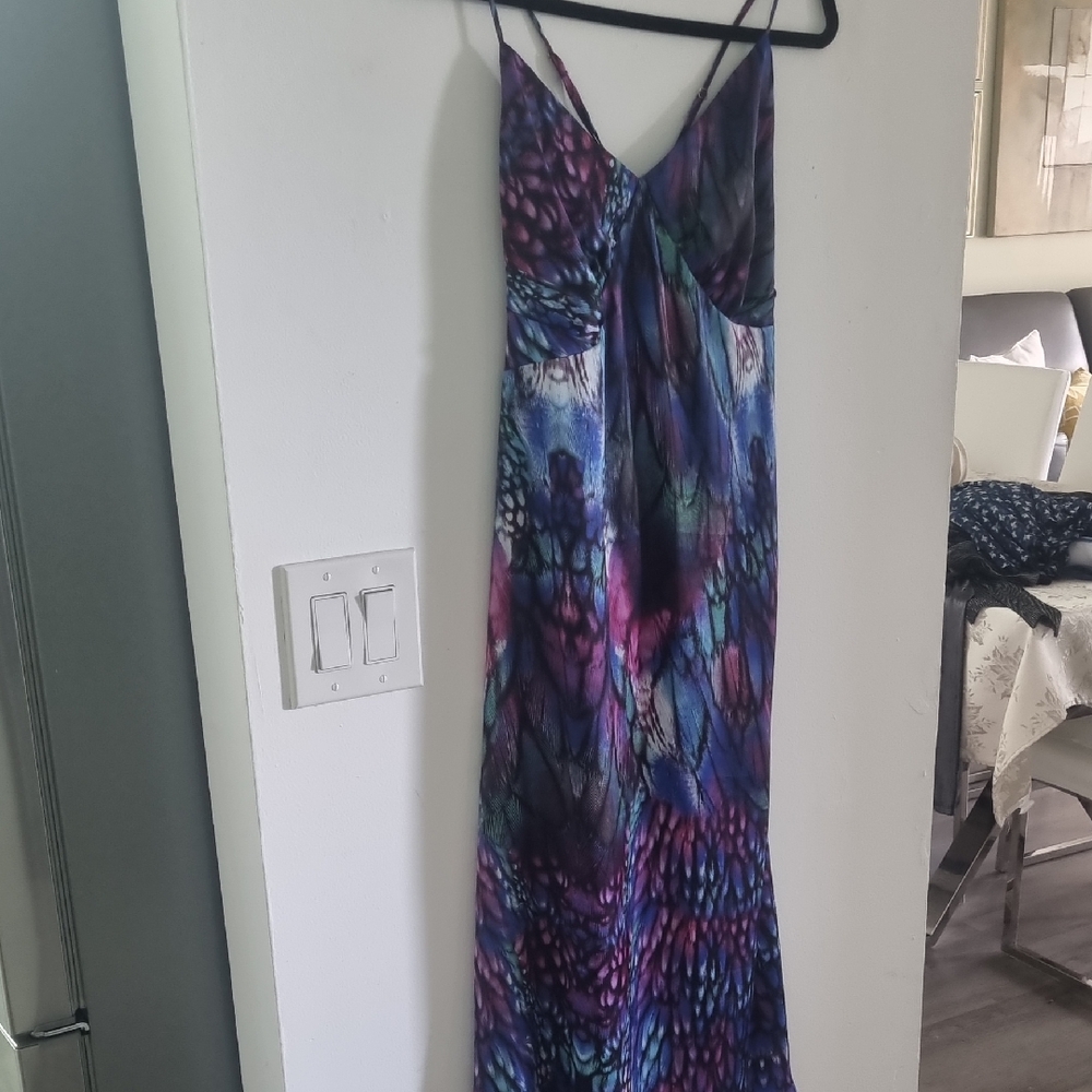 Colorful Maxi Dress with Spaghetti Straps